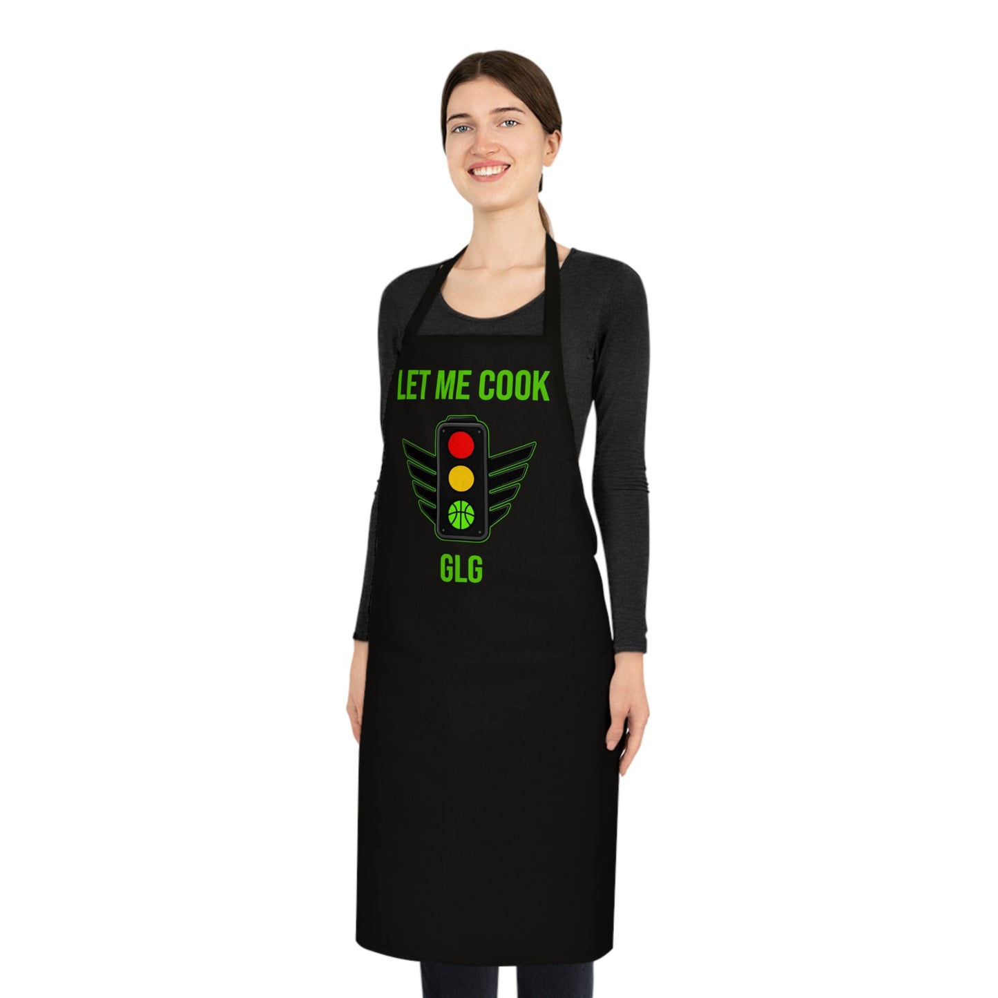"LET ME COOK" Traffic Apron