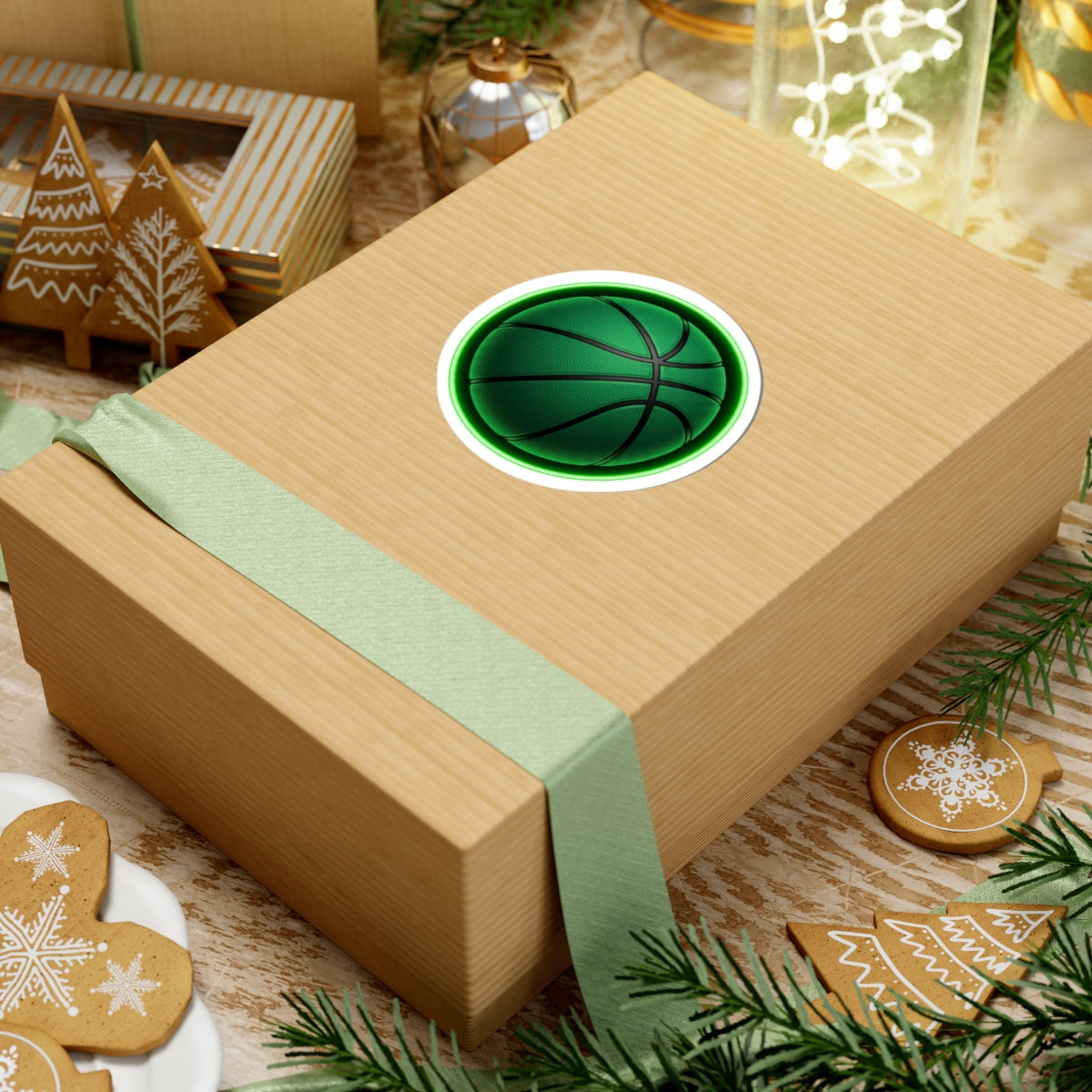 GLG Green Basketball Sticker