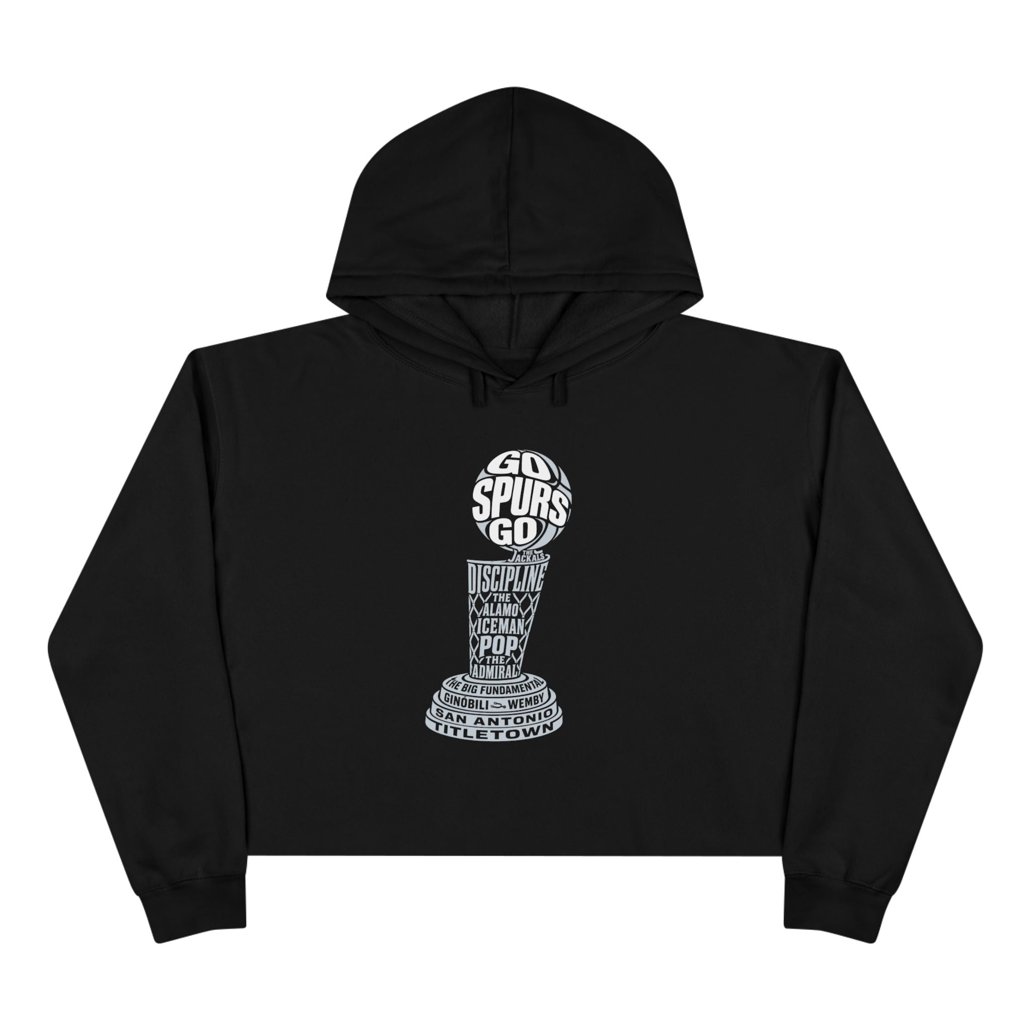 "Go Spurs Go" Trophy Crop Hoodie